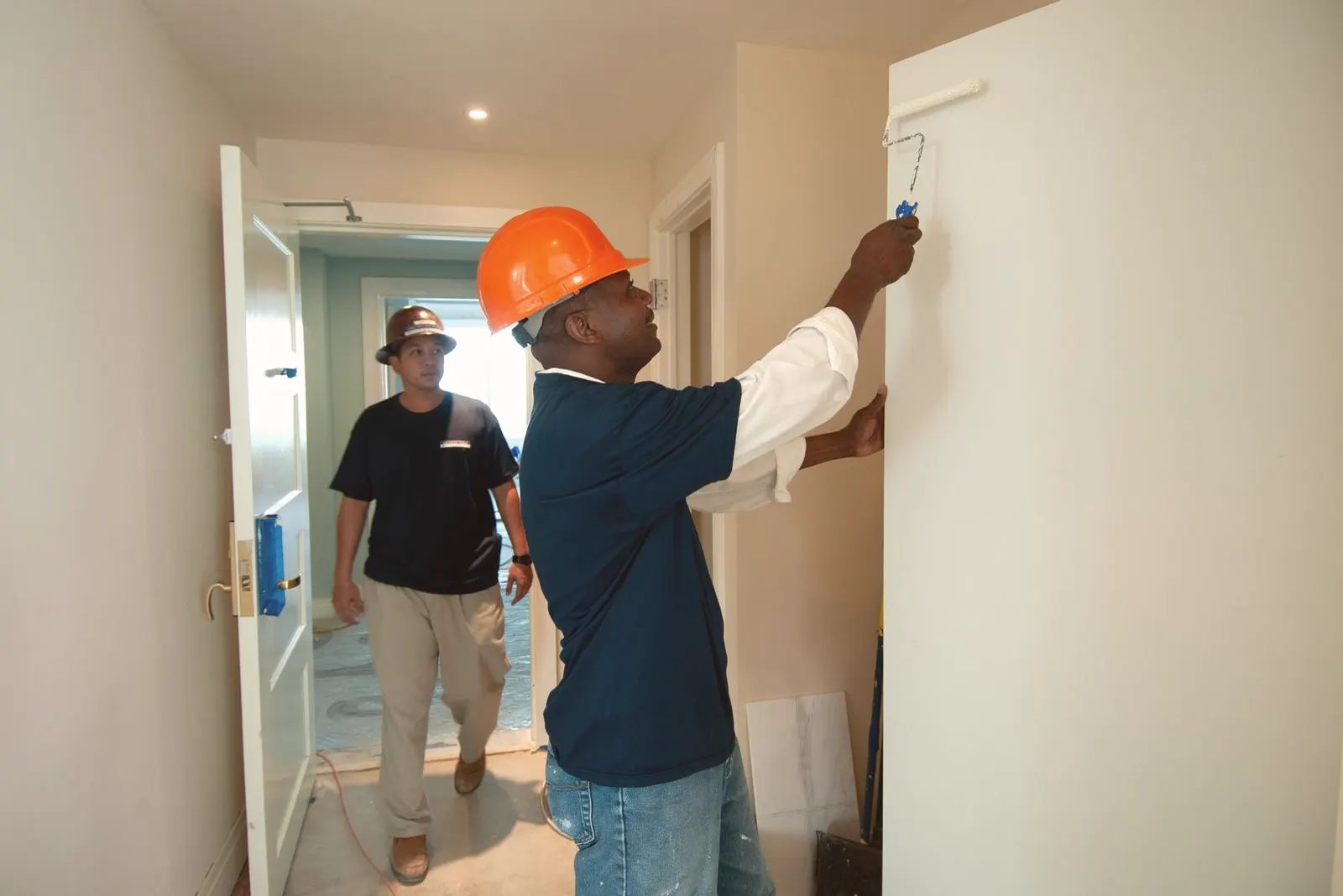 Commercial renovation crew performing an interior tenant improvement build-out